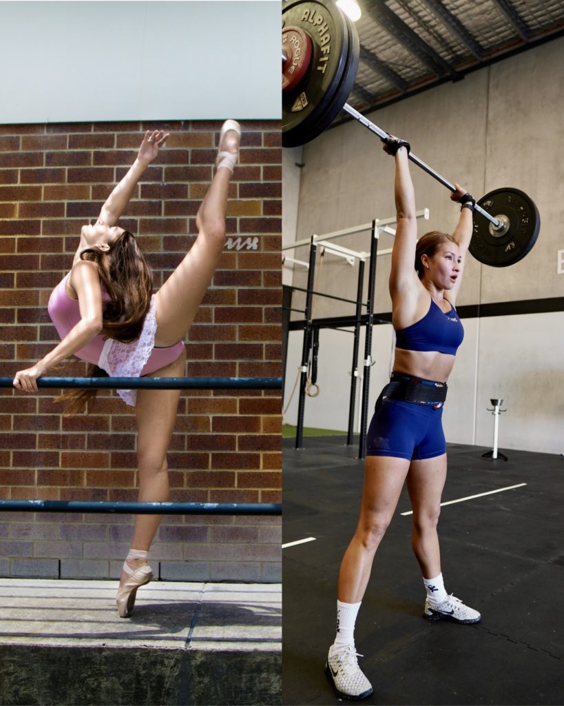 Hannah Merkin ballet and CrossFit side by side