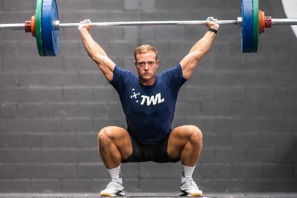 TWL athlete doing barbell snatch